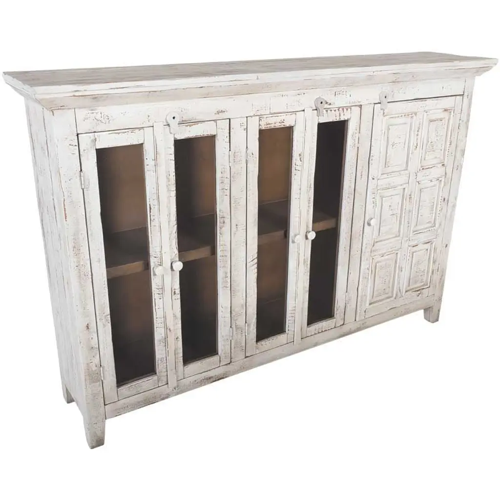 Vintage White 72-Inch Door Curio