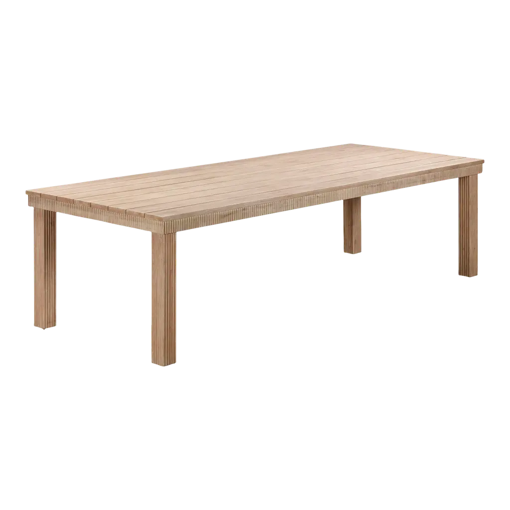 Cassie Natural 108 Inch Rectangular Outdoor Dining Table