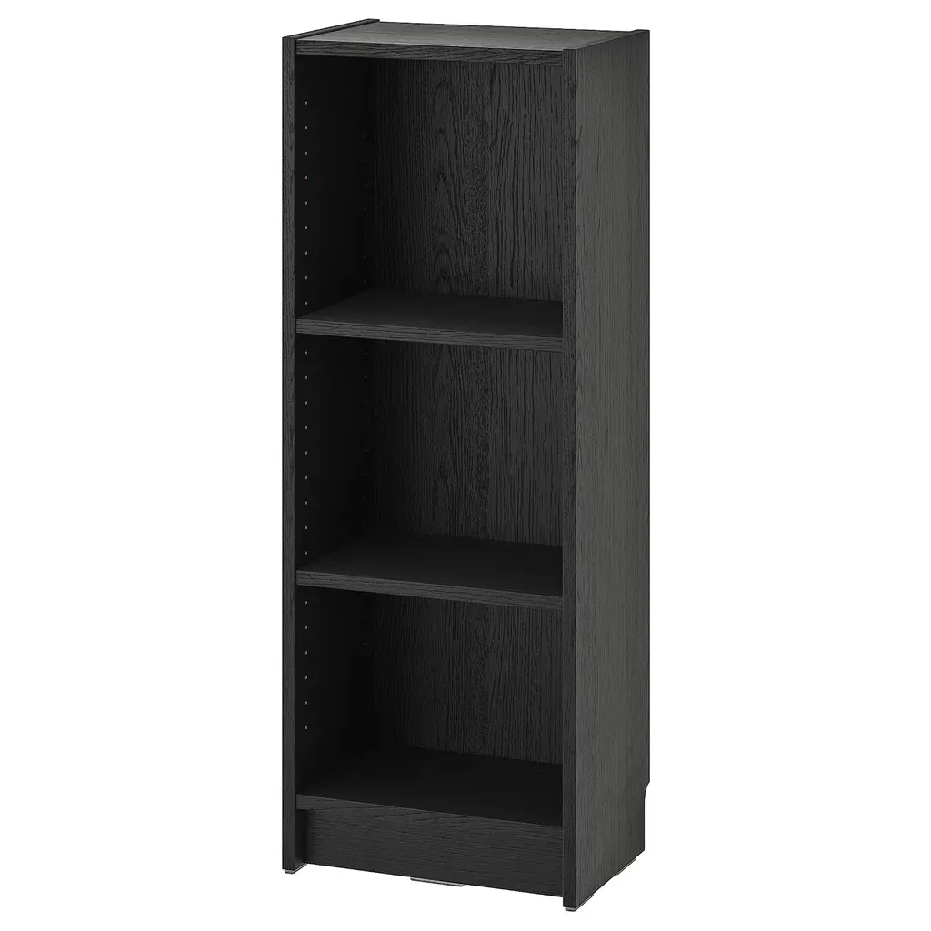 Billy Bookcase - Black Oak Effect 15 3/4x11x41 3/4 "