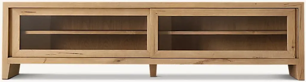 Wyeth Oak Glass Media Console