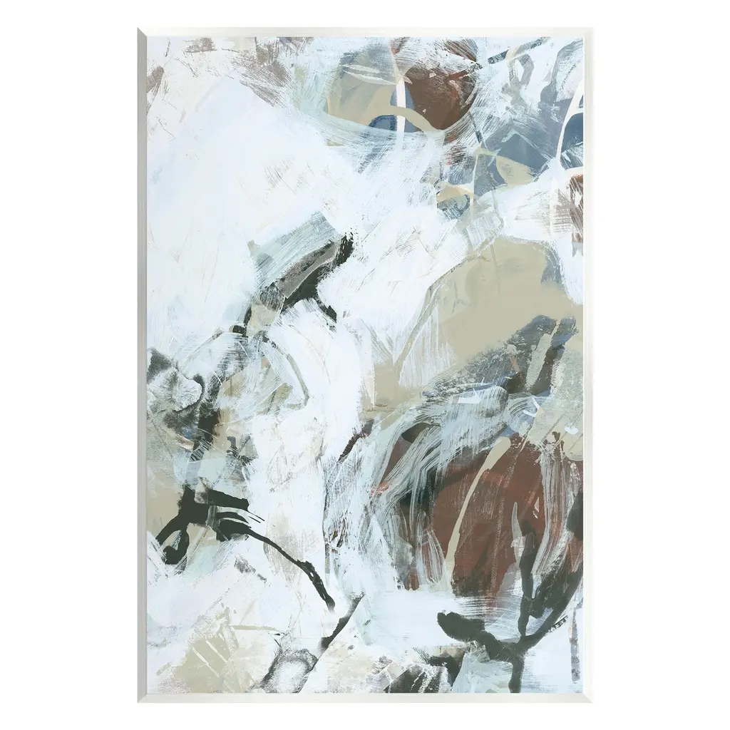 Stupell Expressive Neutral Abstraction Wall Plaque Art Design By June Erica Vess - Off-White - 10 X 15