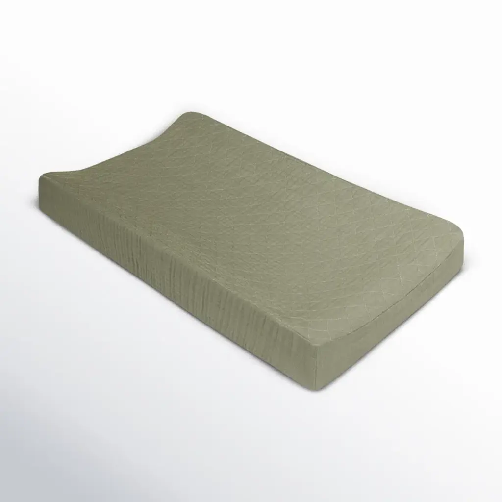 Matcha Quilted Muslin Changing Pad Cover