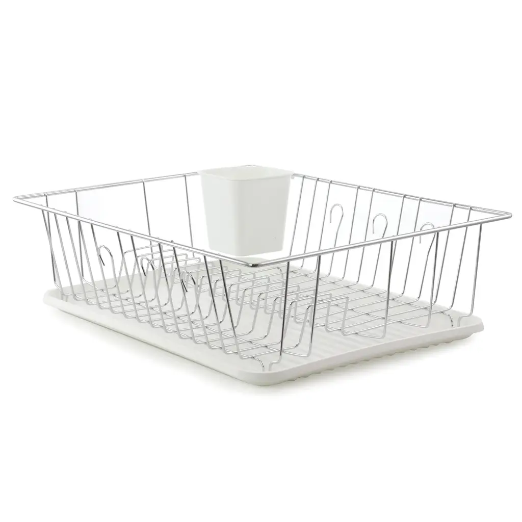 16-Inch Chrome Metal Better Chef Dish Rack Perfect Choice For Home Kitchen - 16" X 12" X 4" - Chrome