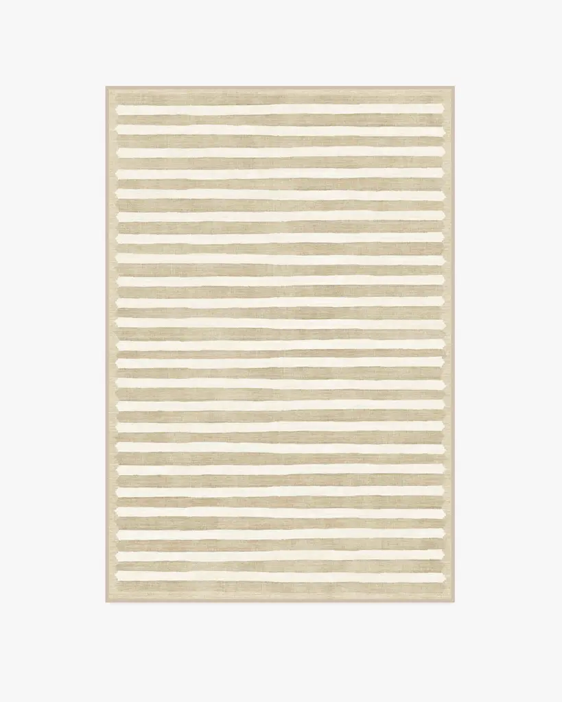 Goop Elin Stripe Latte Cream Rug