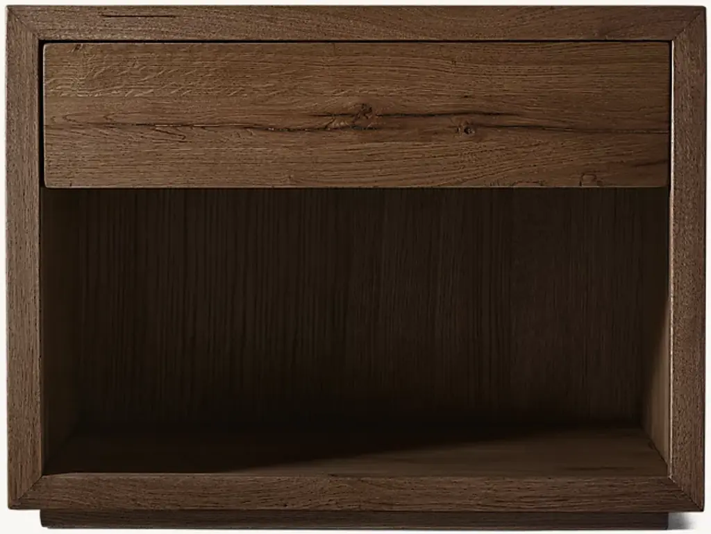 Reclaimed Oak Thin Frame Open Nightstand
