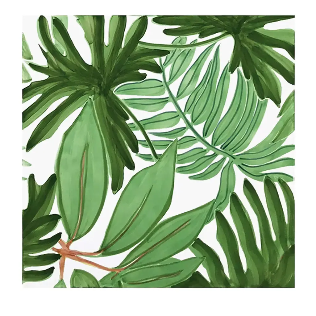 Set Of 4 Tiles Verde Verticale Tropical
