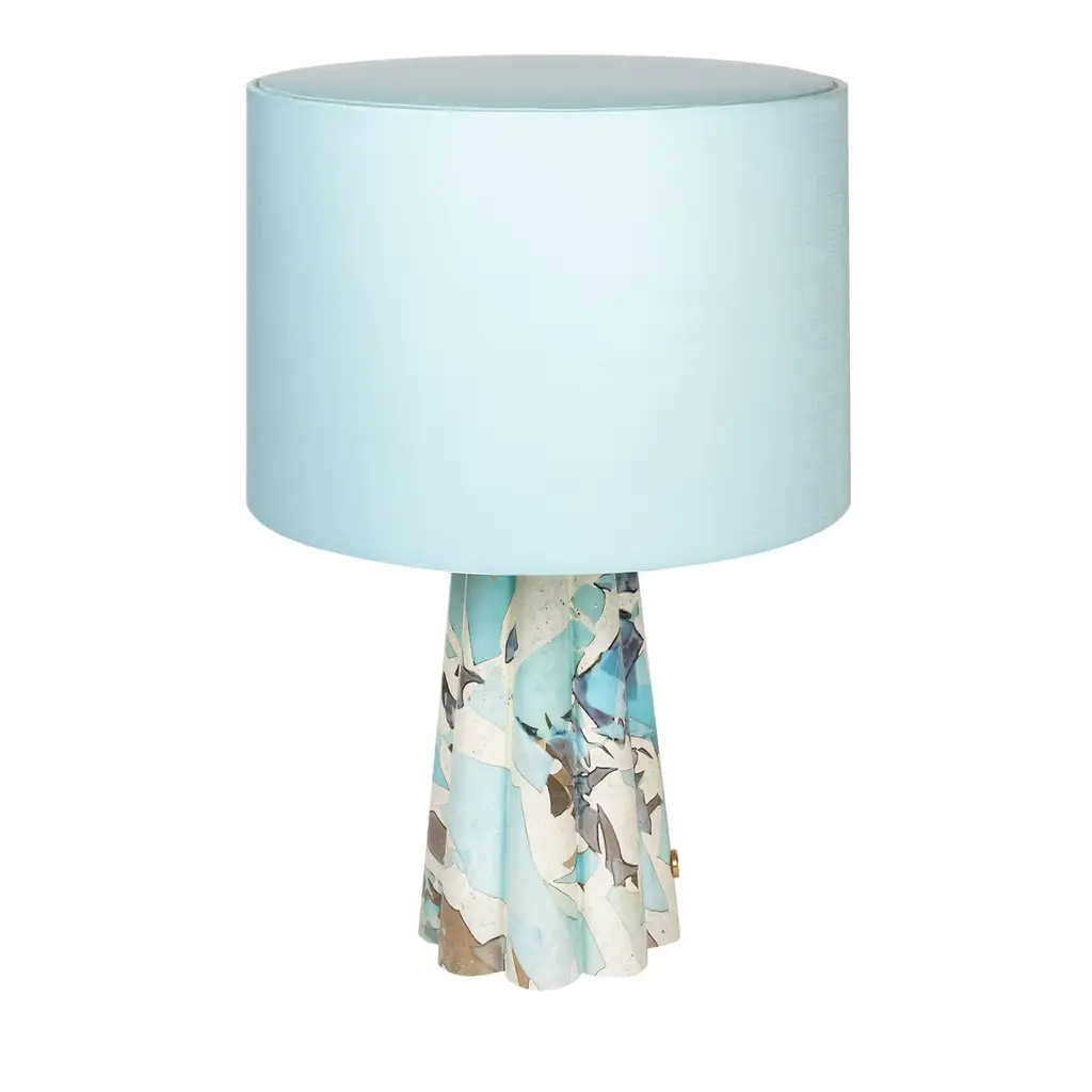 Aquamarine Murano Glass Bucket Lamp