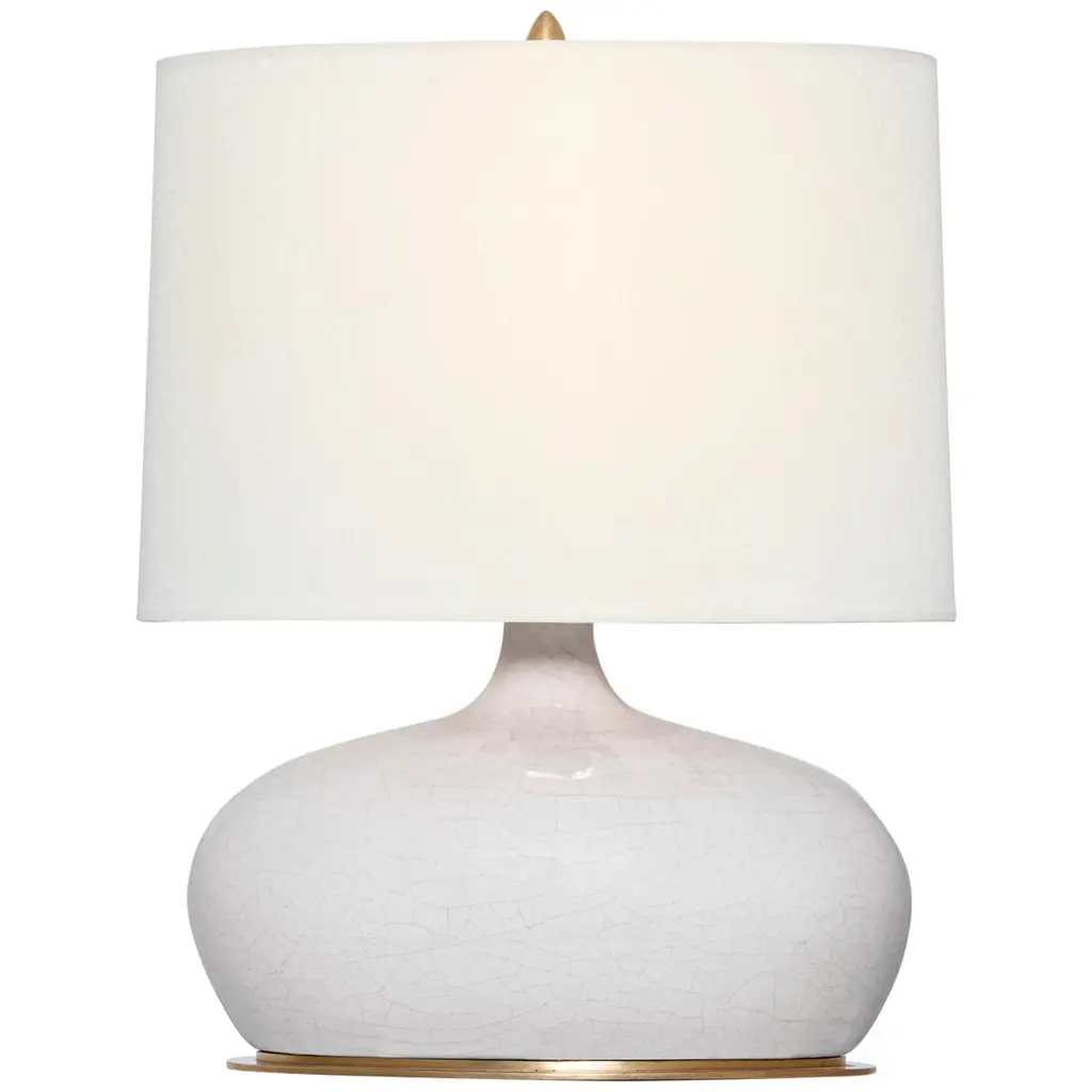 Olinda 17" Low Crackle Ceramic Table Lamp