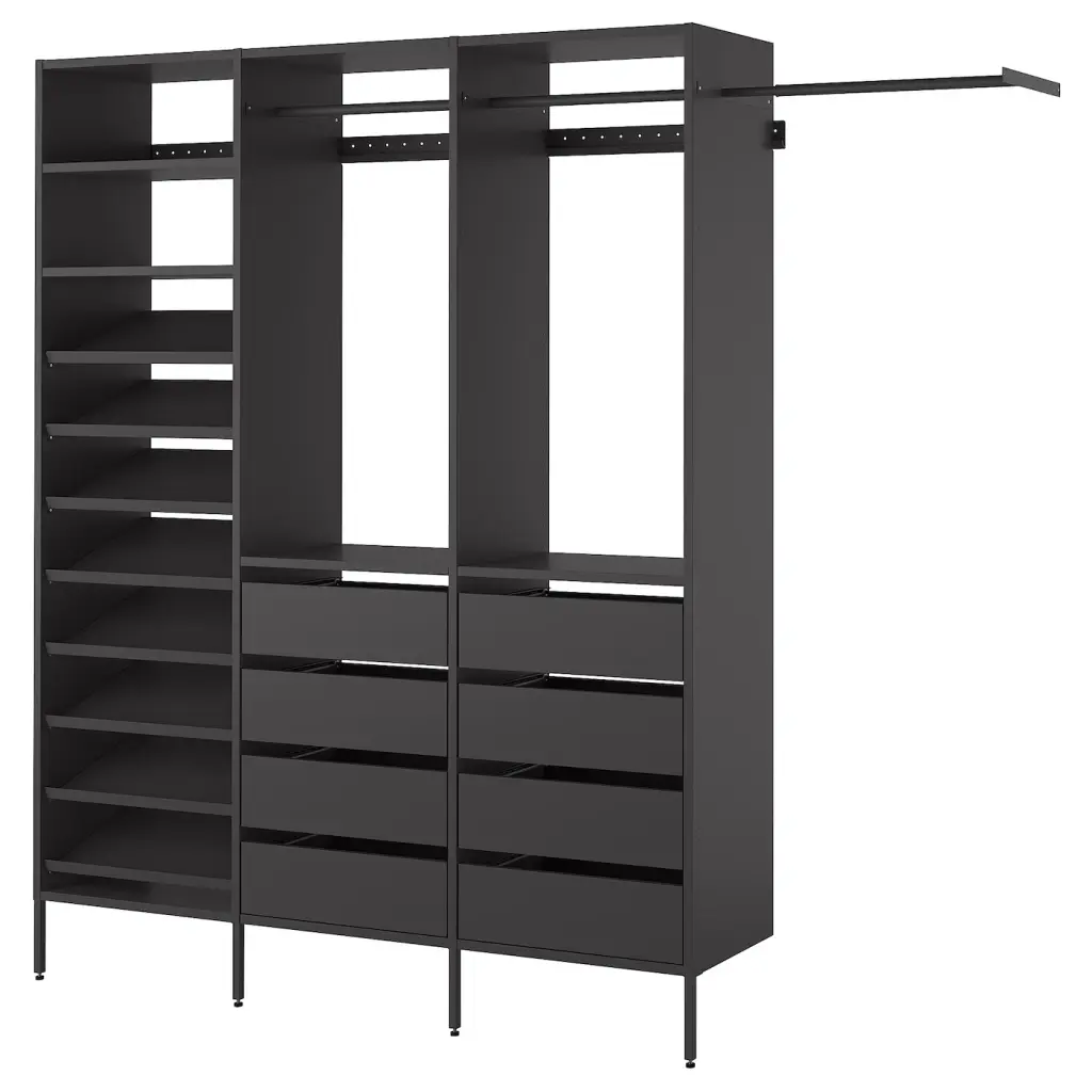 Aurdal Wardrobe Combination - Dark Gray 95 1/8-108 1/8x15 3/4x87 "