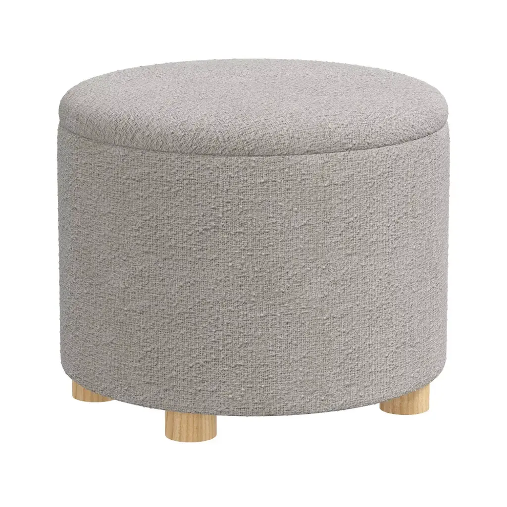 Wilmington Upholstered Round Ottoman - Threshold™ designed with selling Studio McGee