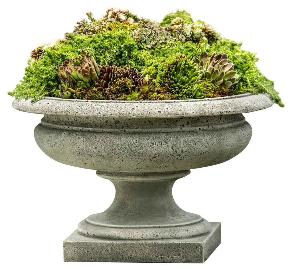 Rustic Palazzo Urn, Alpine Stone