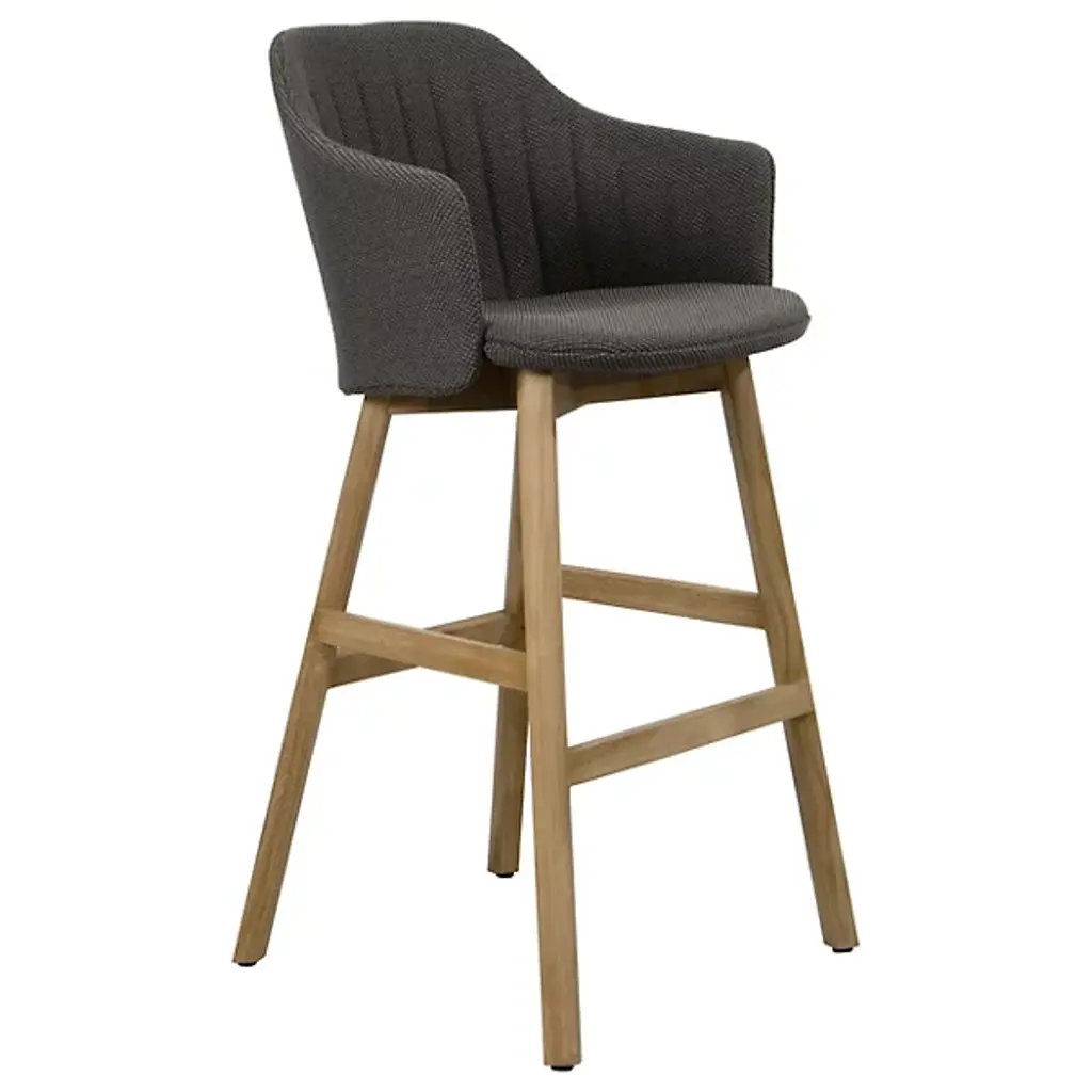 Choice Indoor/outdoor Stool With Seat/back Covers, Teak Base