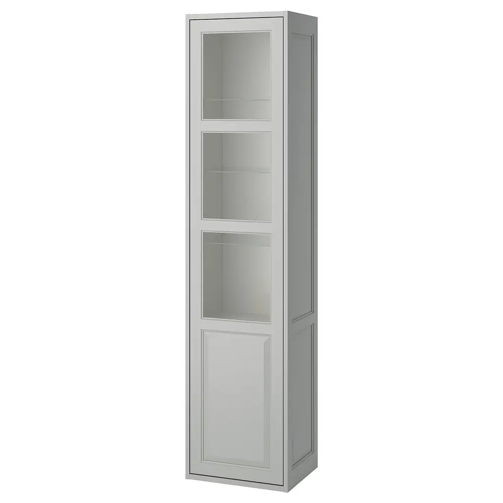 Tännforsen High Cabinet With Doors - Light Gray 18x15x77 "