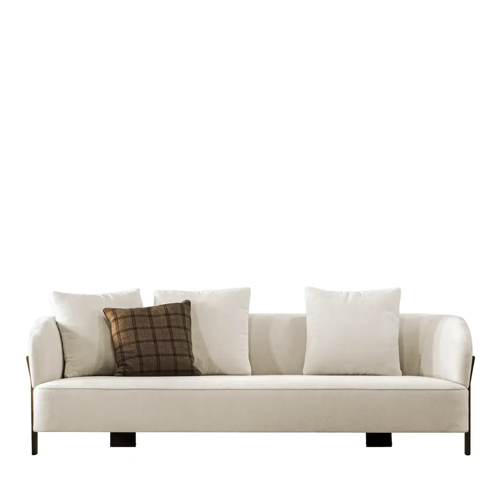 Diamante Glamour Beige Fabric Sofa Designed By Marco Piva