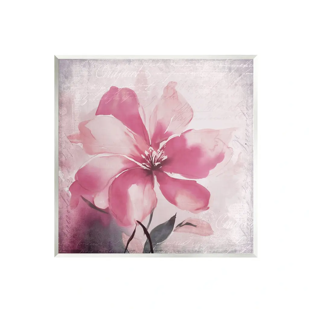 Stupell Vintage Pink Lily Wall Plaque Art Andrea Haase - 12 X 12