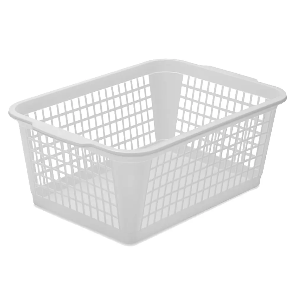 Ybm Home Large Plastic Storage Basket For Organizing - White - 1 Piece