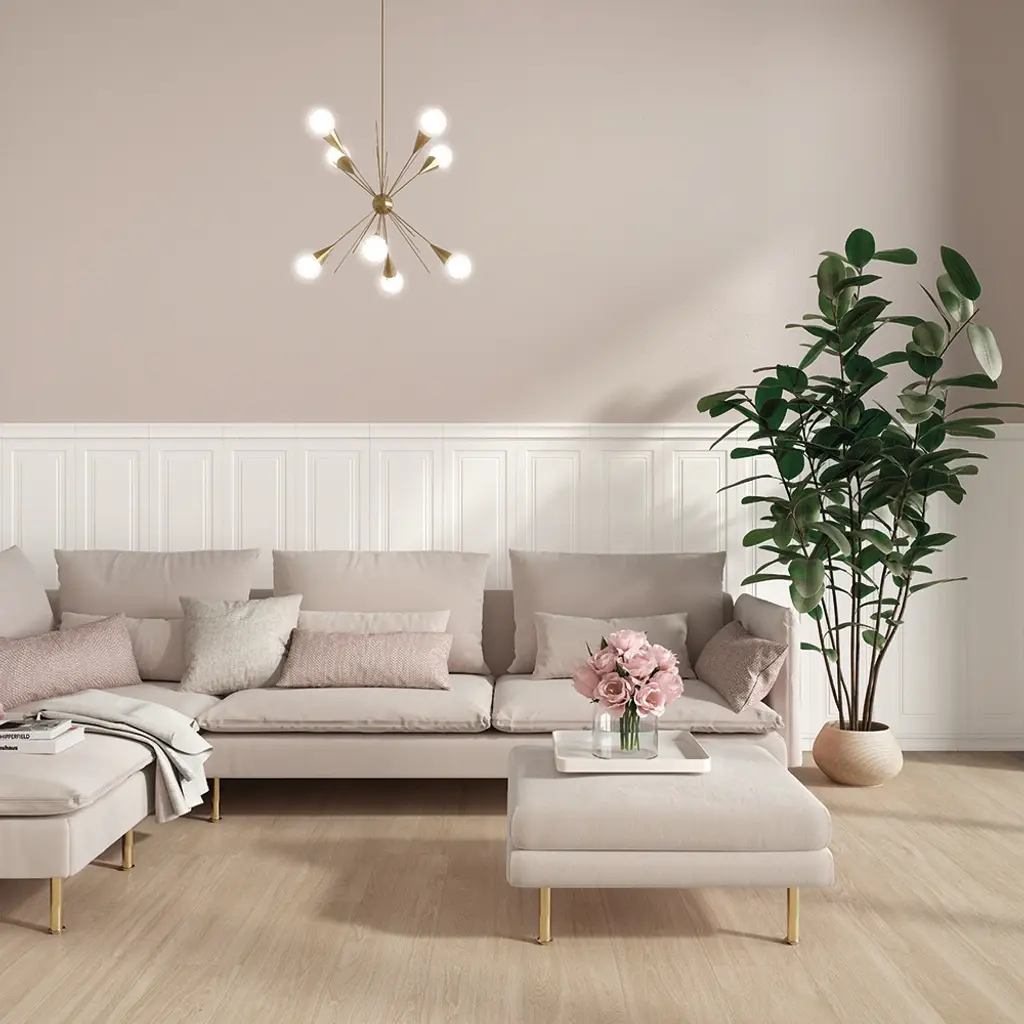 Boudoir 12" X 48" Matte Porcelain Floor And Wall Tile - Cream - 4 X 4 Sample