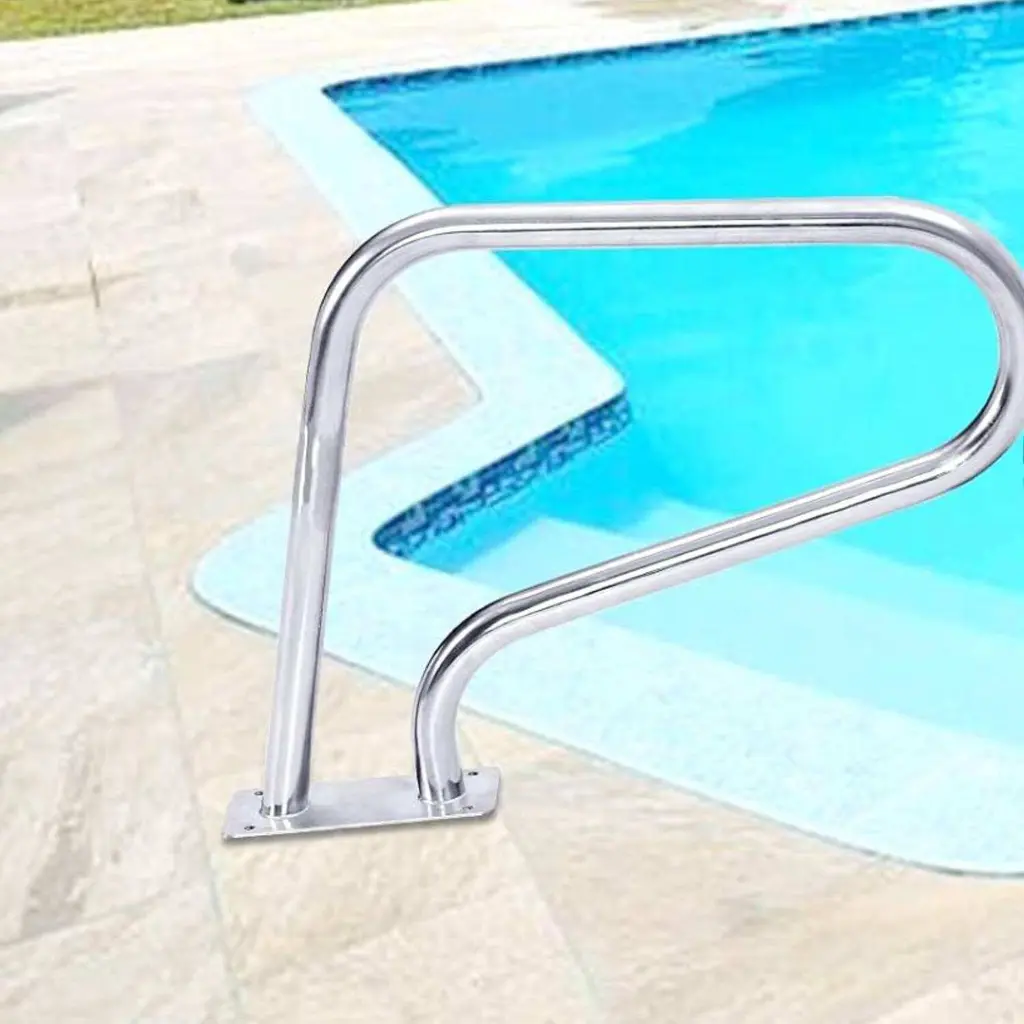 Swimming Pool Safety Handrails For Inground Pools 30"x 22" - N/a - Silver