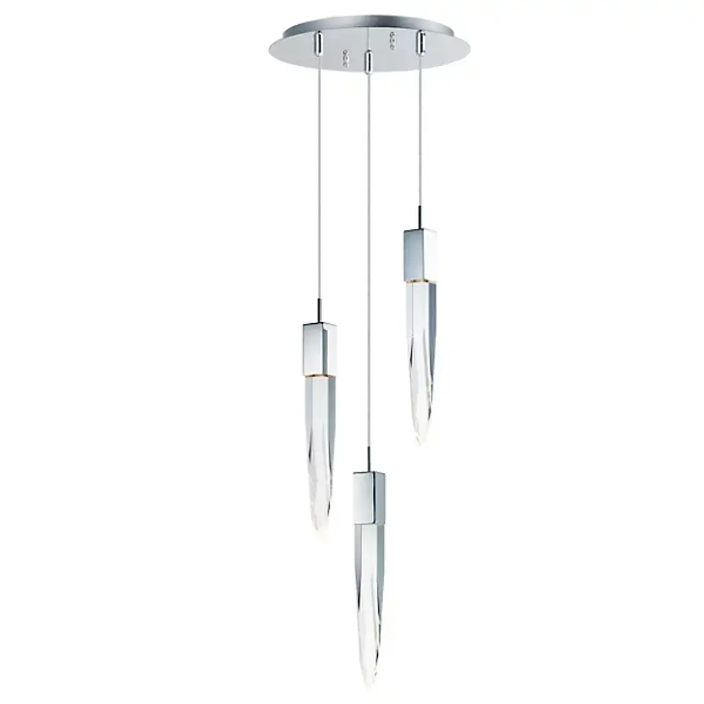 Quartz Led Multi-Light Pendant Light