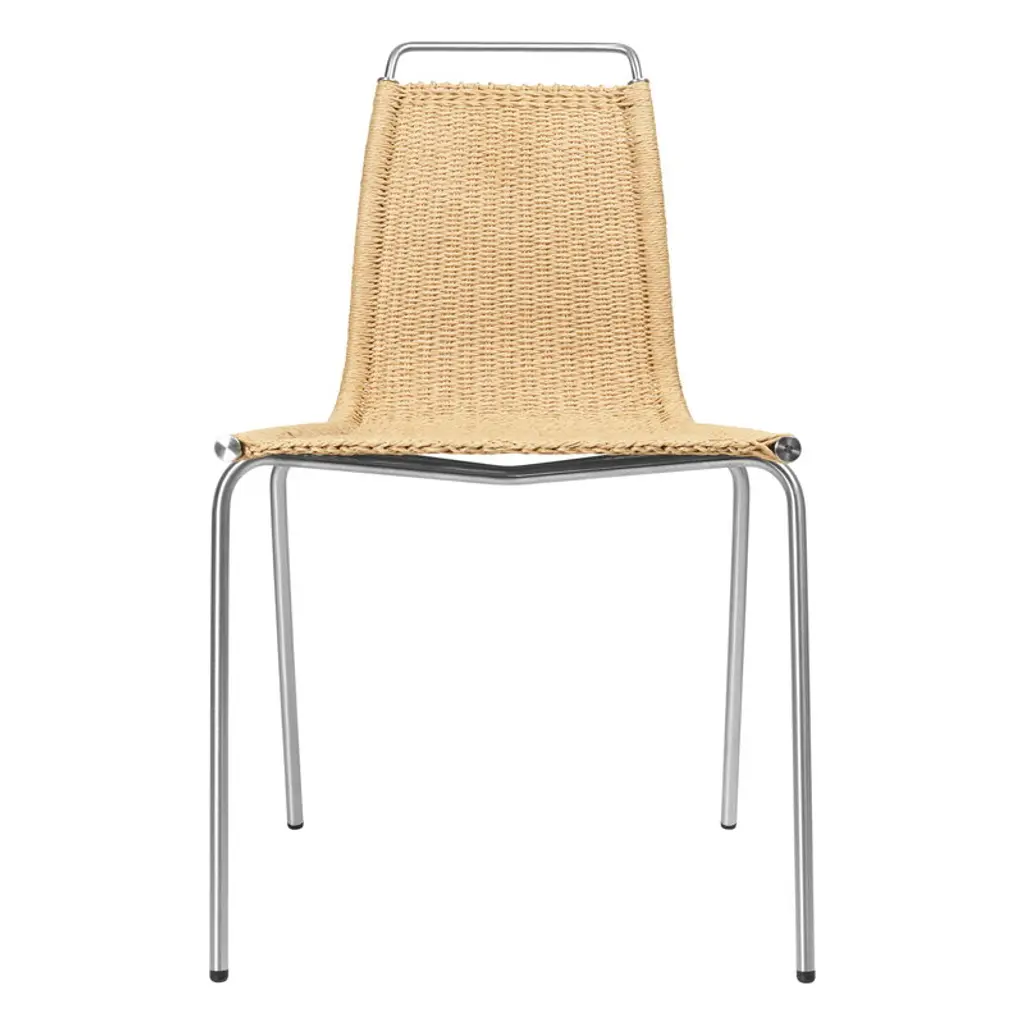 Pk1 Chair, Stainless Steel - Natural Paper Cord