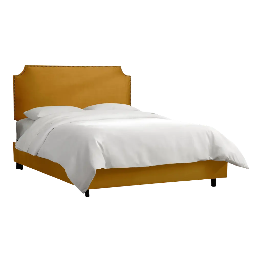 Madison Bed In Citronella Luxe Velvet, Full/double