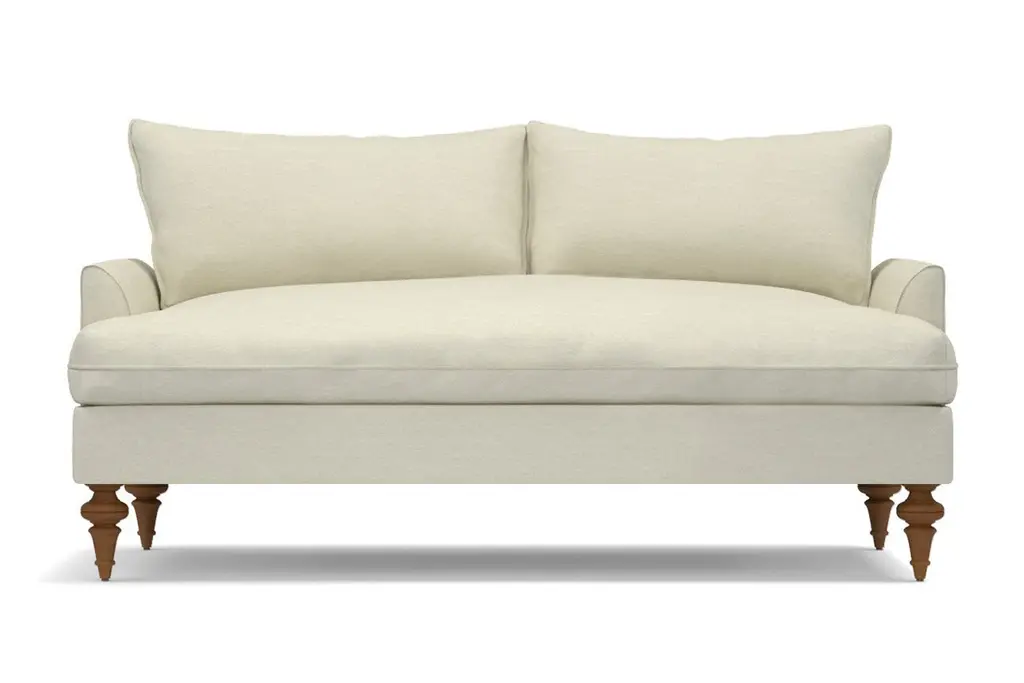Saxon Apartment Size Sofa :: Leg Finish: Pecan / Size: Apartment Size  - 72"w