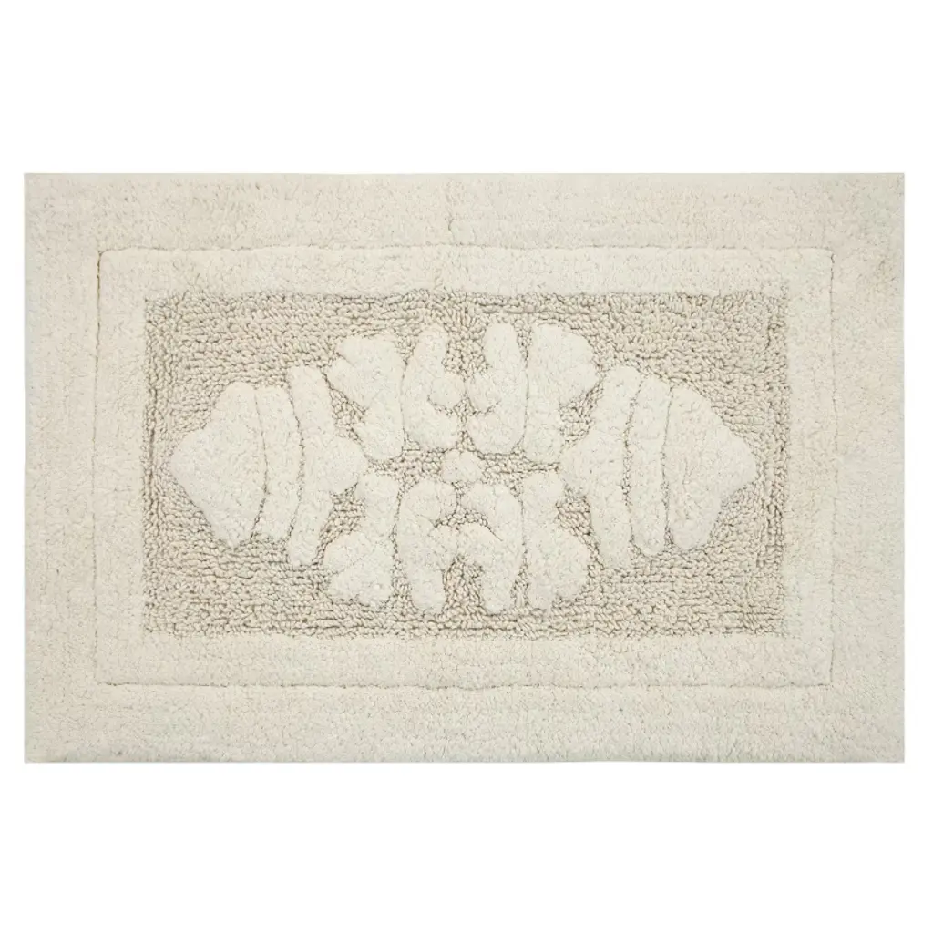Knightsbridge Cipher 220 Gsf Non Skid Back Bath Rug 17 X 24 - Ivory