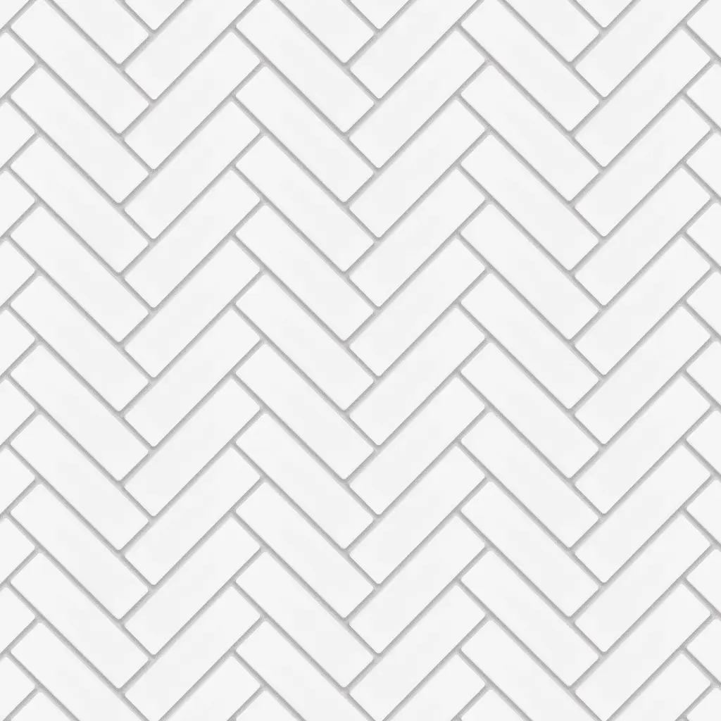 Merola Tile Metro Brick Herringbone Matte White 10-5/8" X 12-1/2" Porcelain Floor And Wall Tile - Case (10 Tiles)