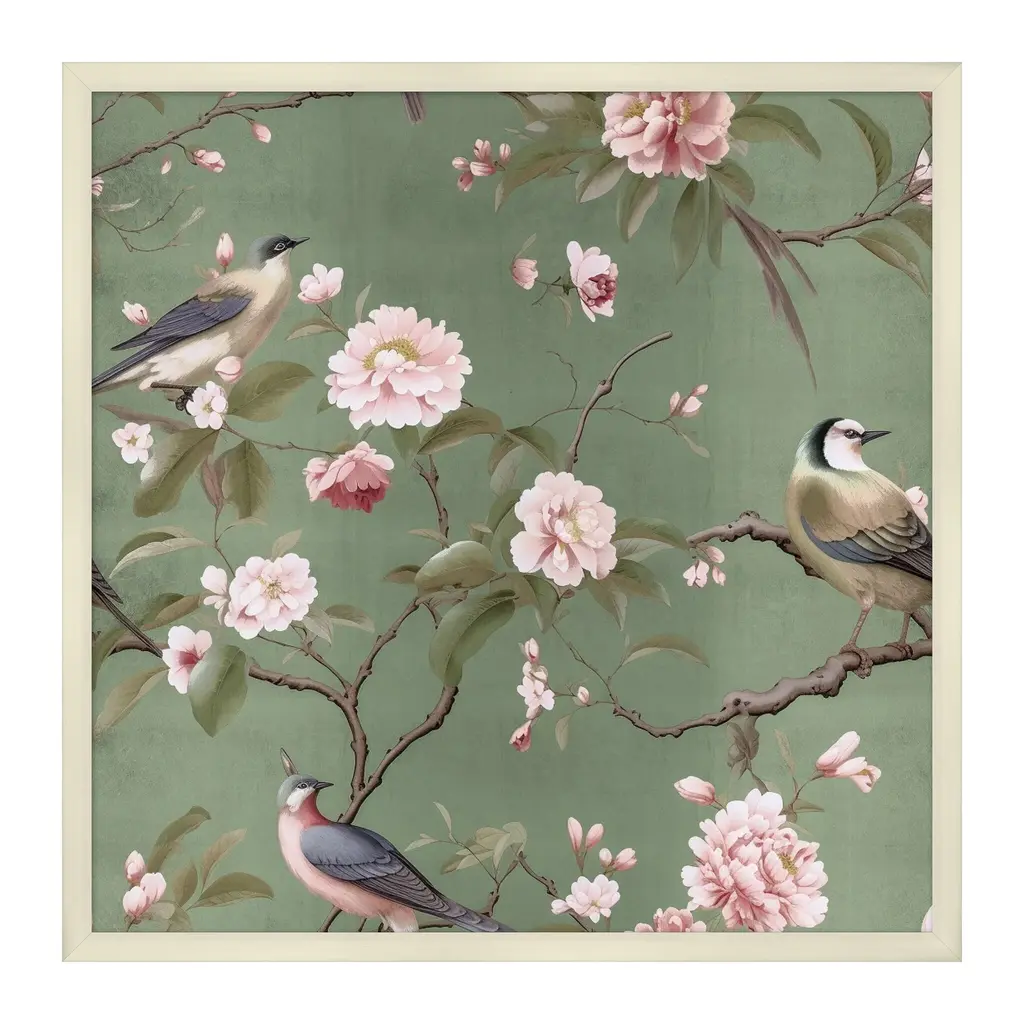 Birds In A Flowering Tree 4