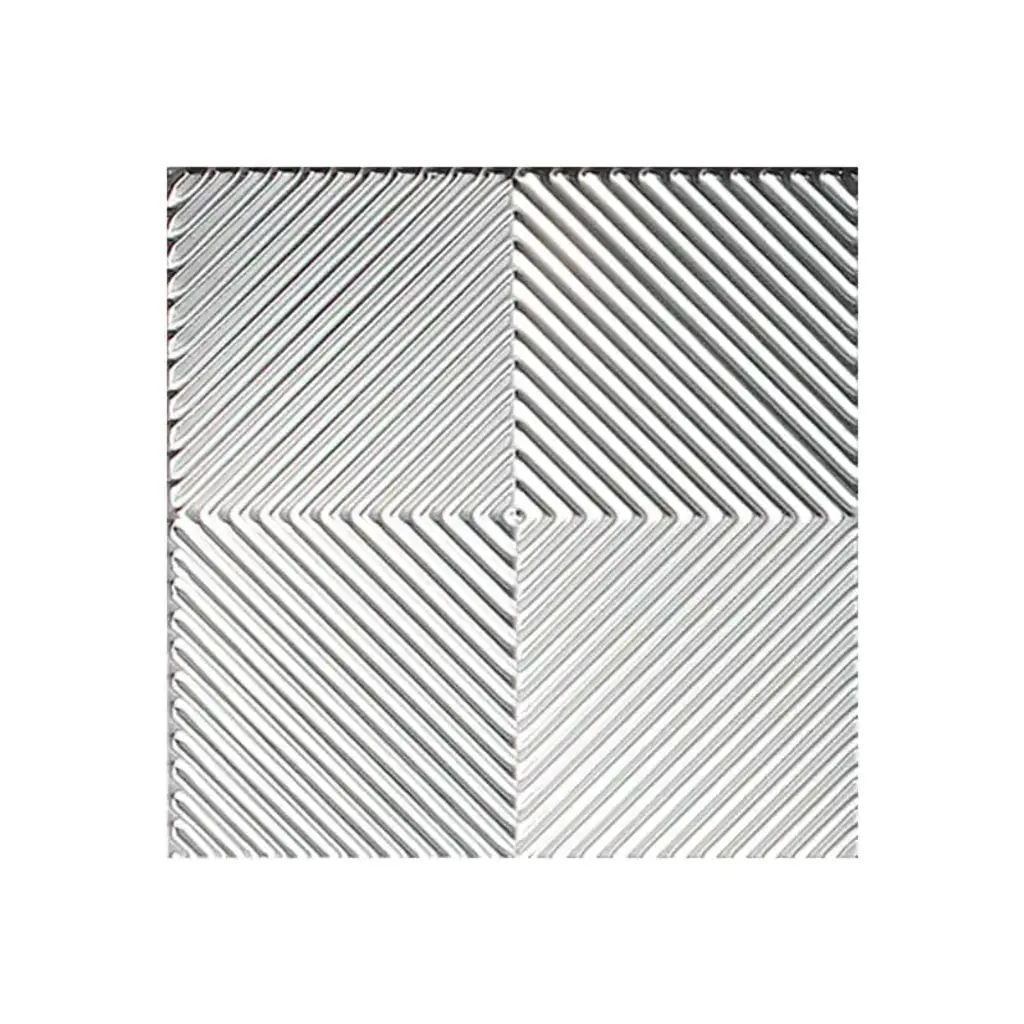 Fasäde Quattro 4-Foot X 8-Foot Pvc Wall Panel In Brushed Aluminum - Sample