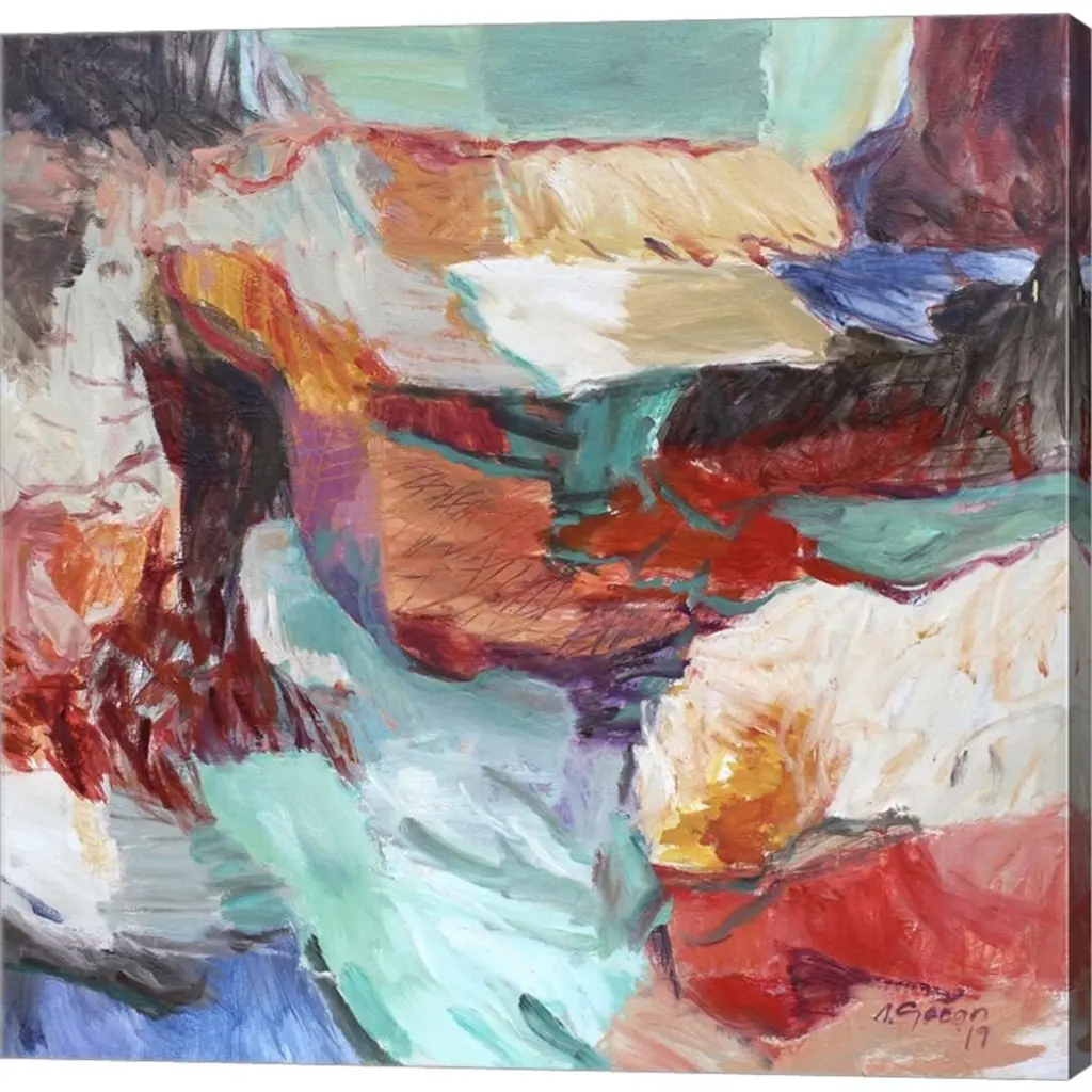 Simona Gocan 'Mountain Lake' Canvas Art - 24 X 24