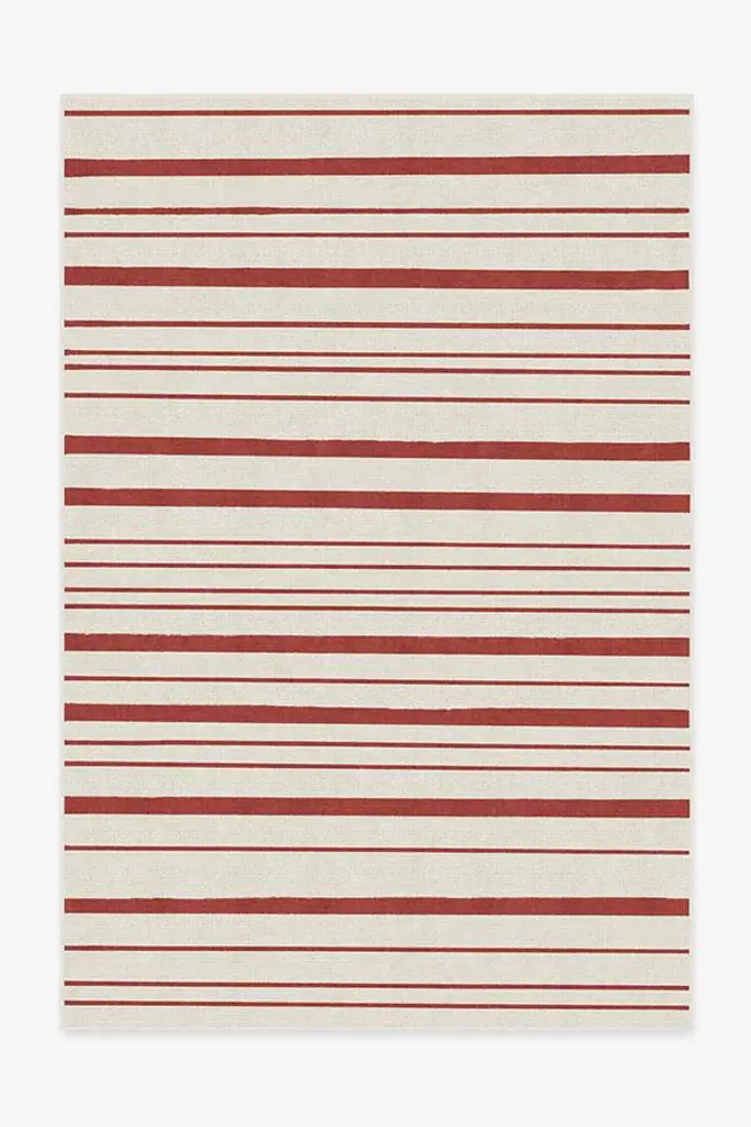 Hudson Stripe Red Rug