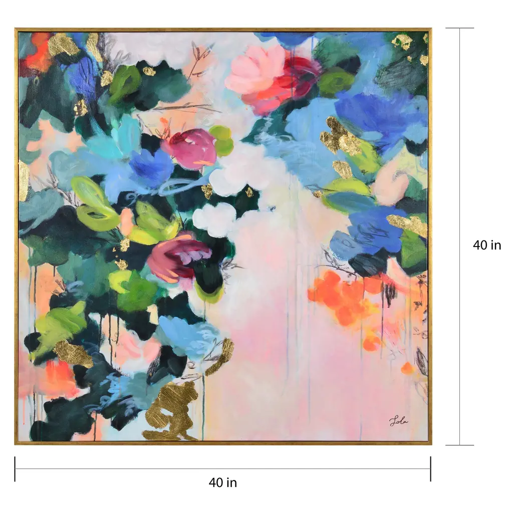 Porch & Den 'Fiore' Square Canvas Painting - N/a