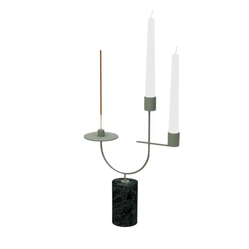 Equilibrista Green Guatemala And Green Candle And Incense Holder