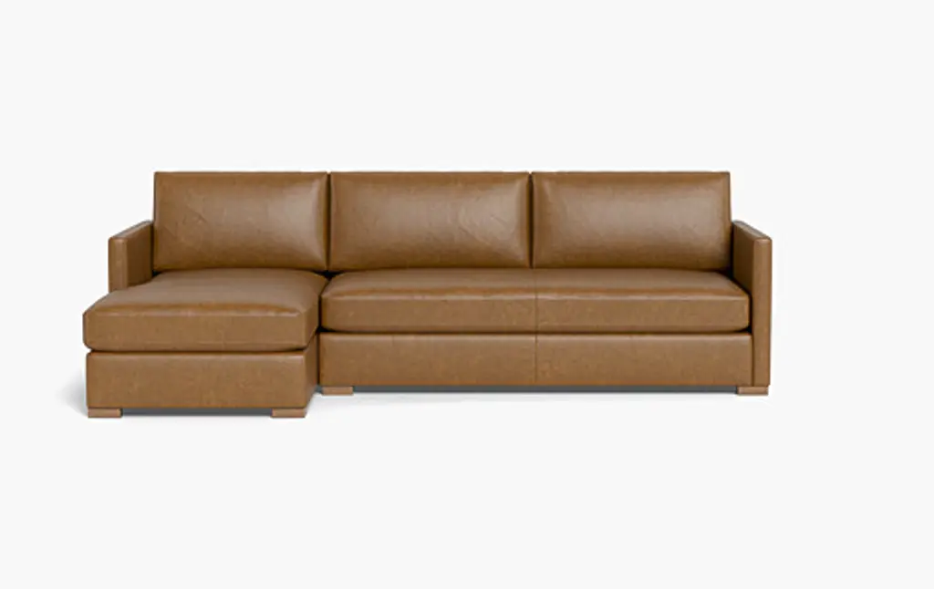 Scarlett Leather Left Chaise Sectional