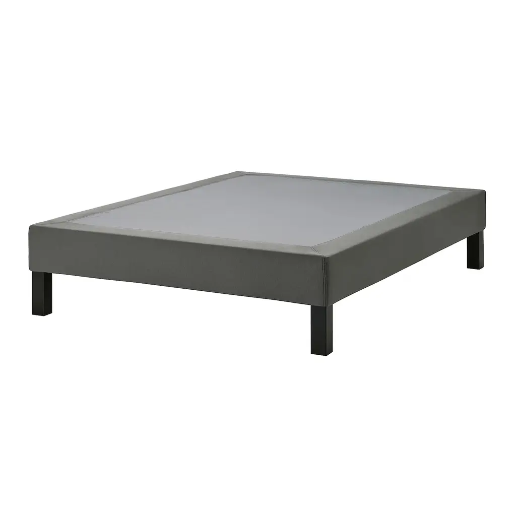 Lyngör Slatted Mattress Base With Legs - Dark Gray Queen
