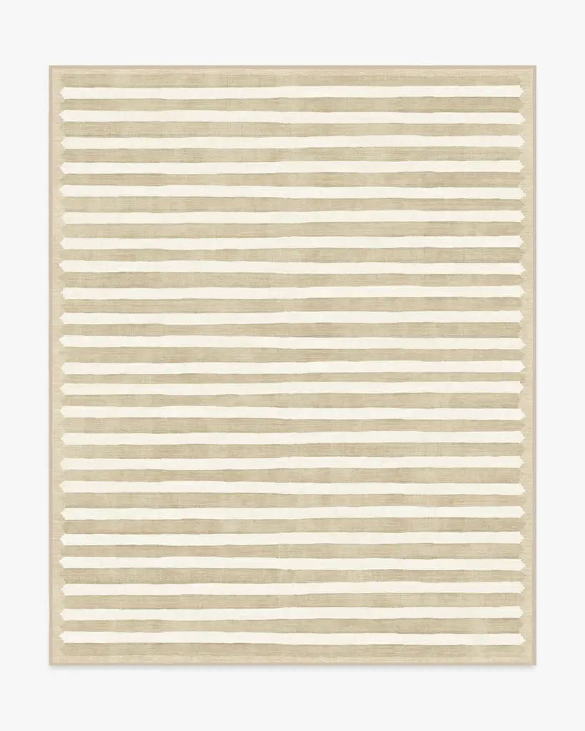 Goop Elin Stripe Latte Cream Rug