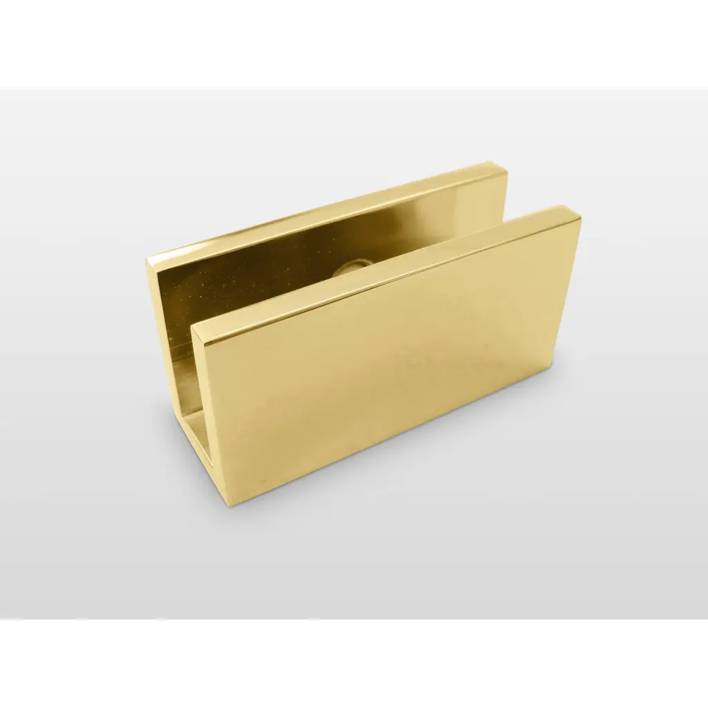 Glass Warehouse 78" X 6" Frameless Shower Door - Single Fixed Panel - Polished Brass