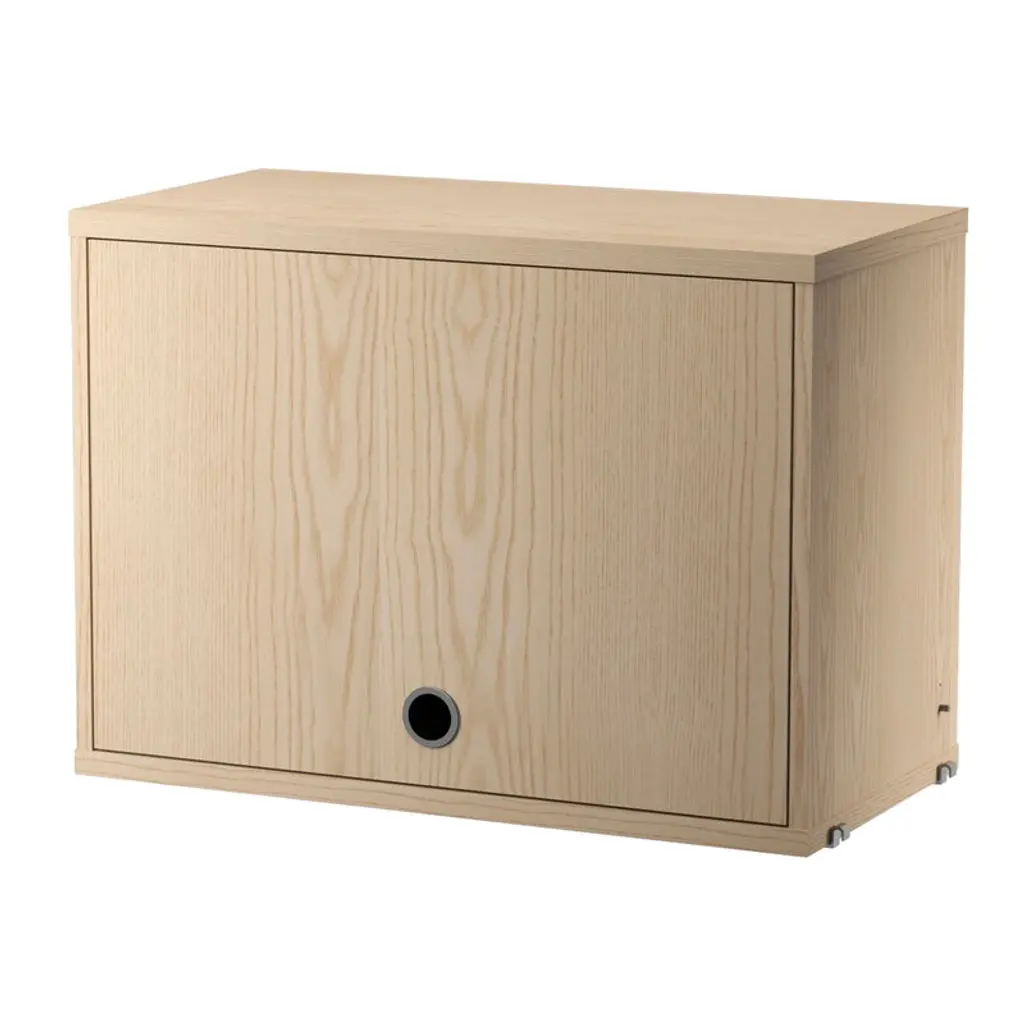 String Cabinet With Flip Door, 58 X 30 Cm, Ash