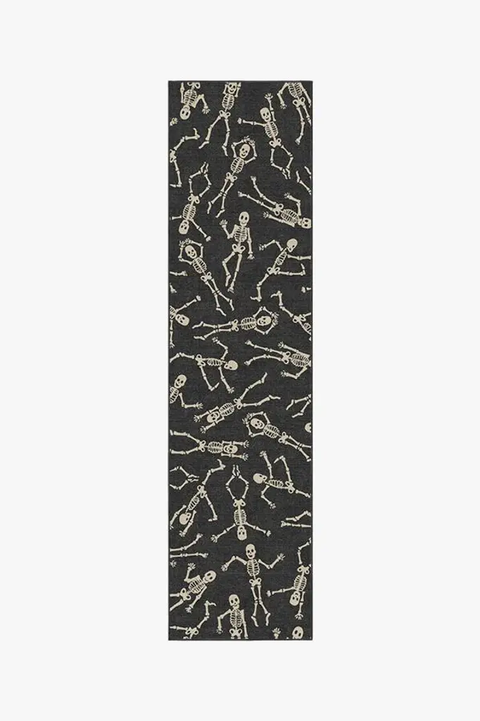 Bone Dance Black Rug