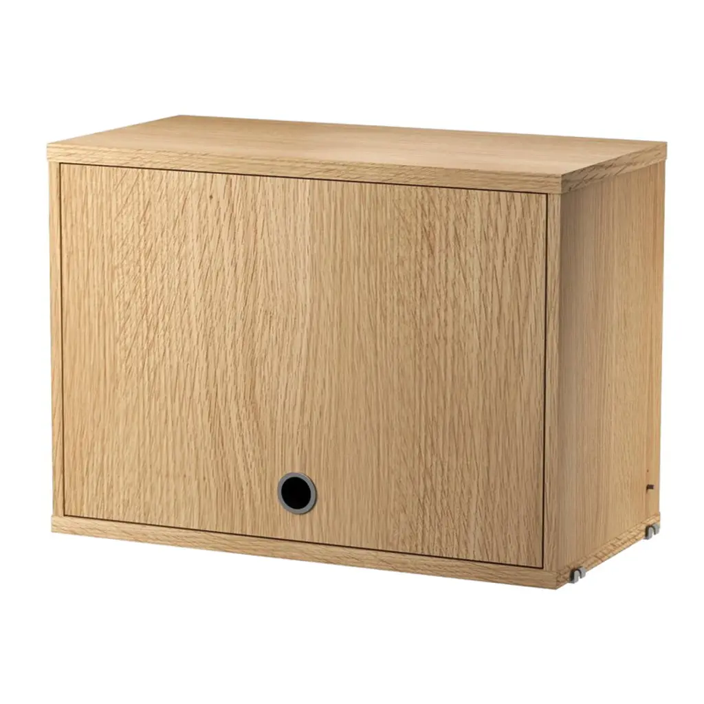 String Cabinet With Flip Door, 58 X 30 Cm, Oak