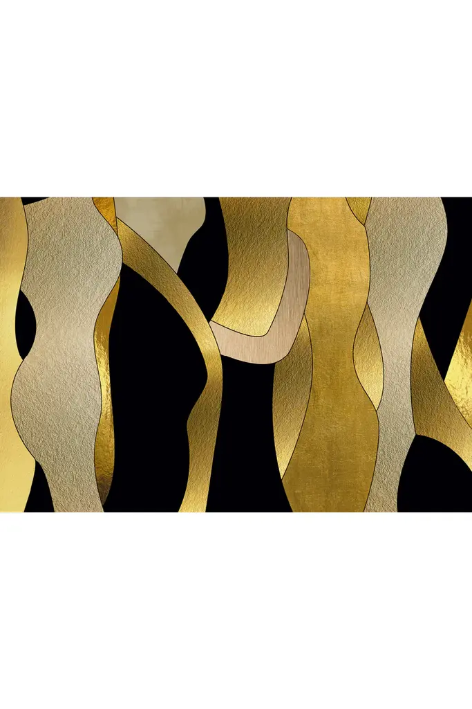 Modern Abstract Plexiglass Artwork | Andrew Martin Composition In Gold