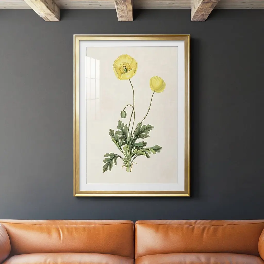 Flowers Of The Seasons Xii Premium Framed Print - Ready To Hang - 26.5x36.5 - Gold