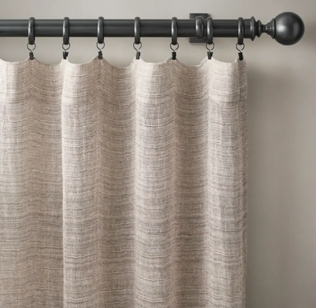 Italian Linen Gauze Sheer Drapery - Rod-Pocket