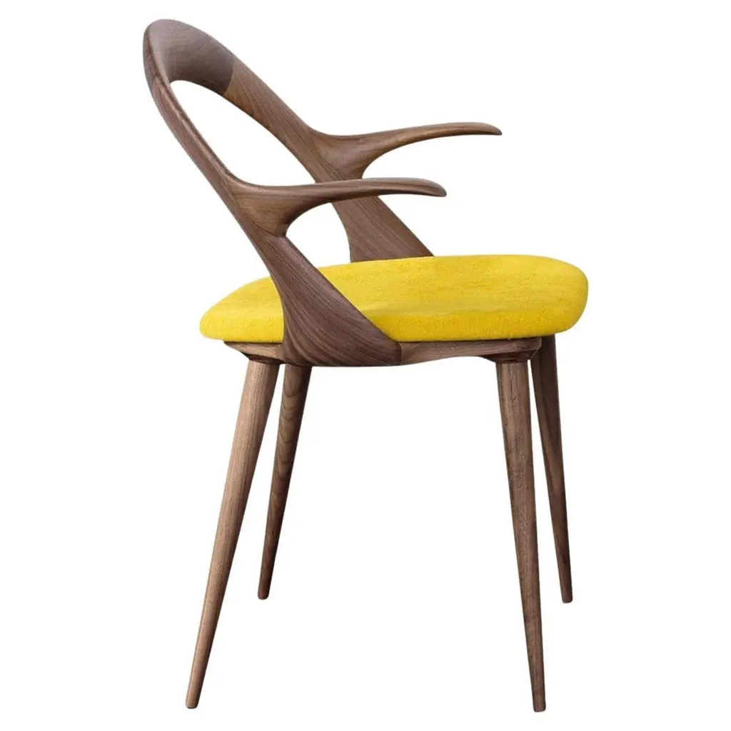 Ark Walnut Armrests Chair