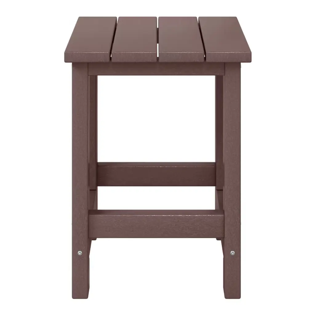 Westintrends Malibu Kids Outdoor Patio Furniture Hdpe Adirondack Square Side Table, Dark Brown