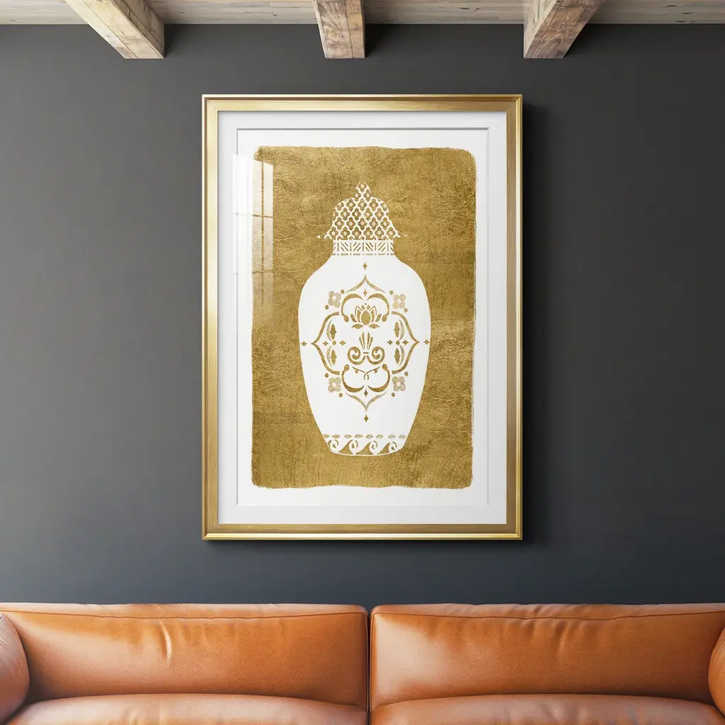 Golden Urn I Premium Framed Print - Ready To Hang - 22.5x30.5 - Black