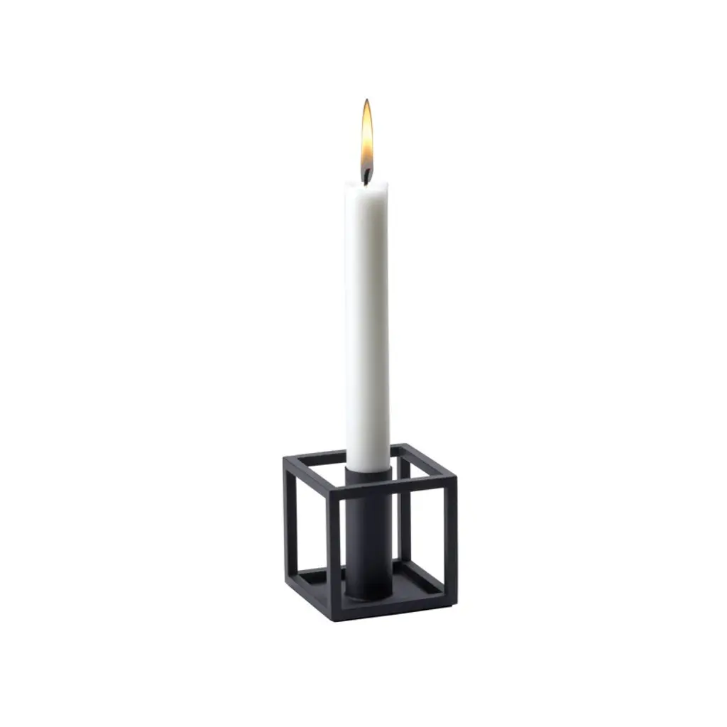 Kubus 1 Candleholder, Black