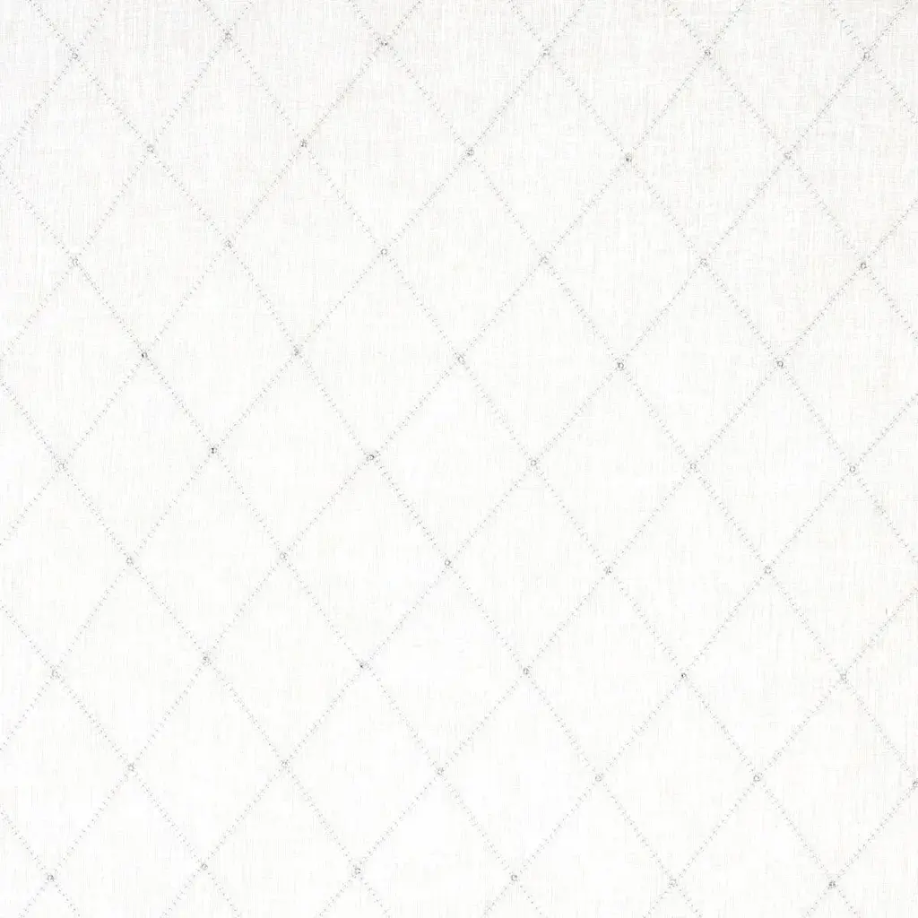 Schumacher Marquise Embroidered Sheer Fabric In Pearl