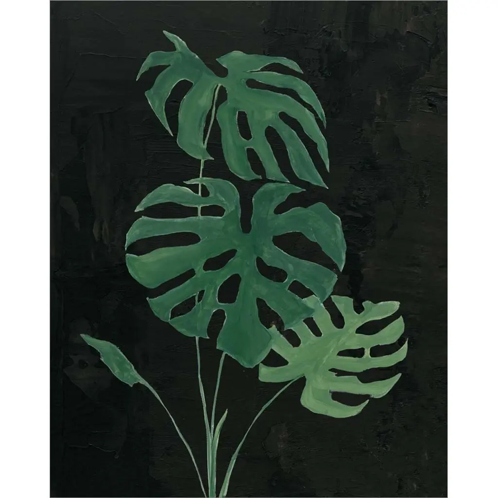 Julia Purinton 'Palm Botanical I Black' Canvas Art - 16 X 20